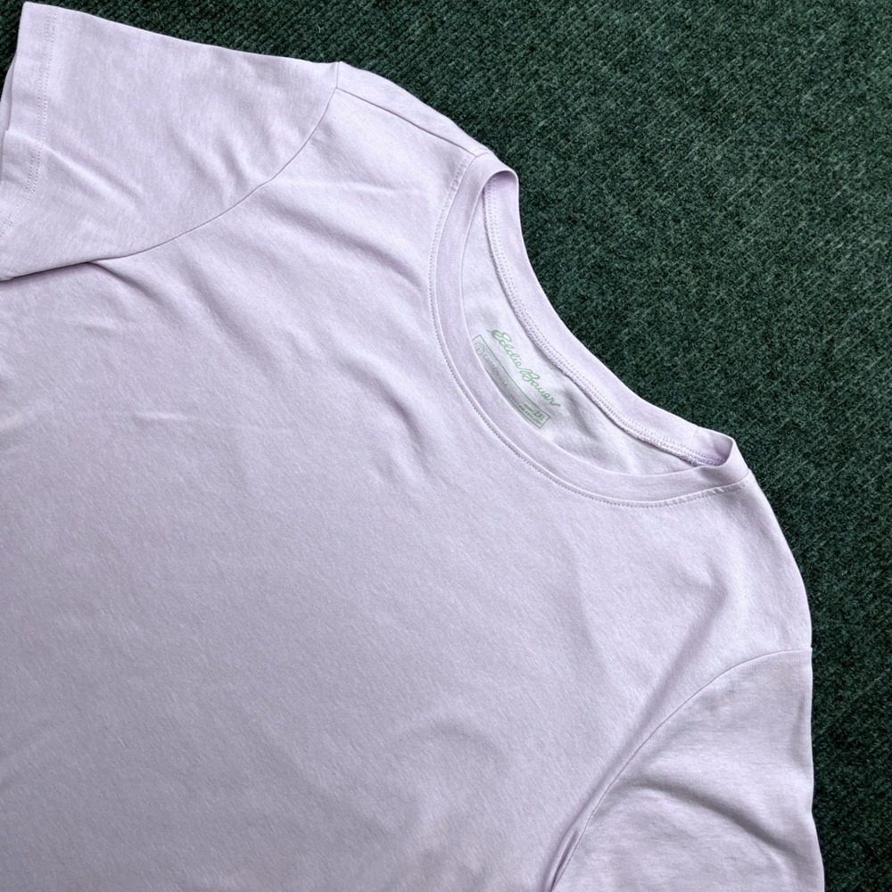 Eddie Bauer Lavender Purple Short Sleeve T-Shirt Women 2XL Cotton Blend Basic